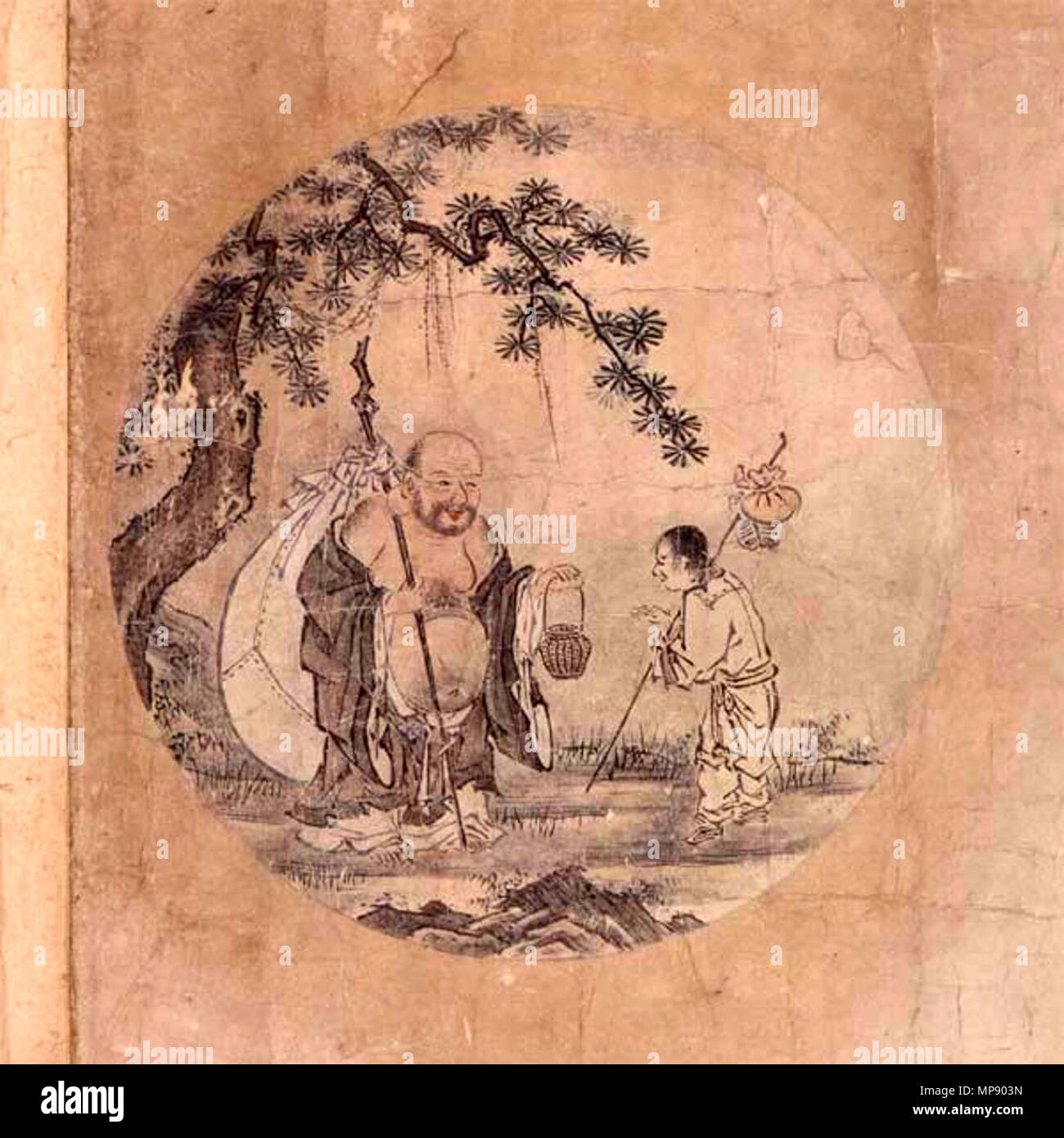 Immissione sul mercato del xv secolo, dopo aver perso il XII secolo originali. 951 Oxherding pictures, n. 10 Foto Stock