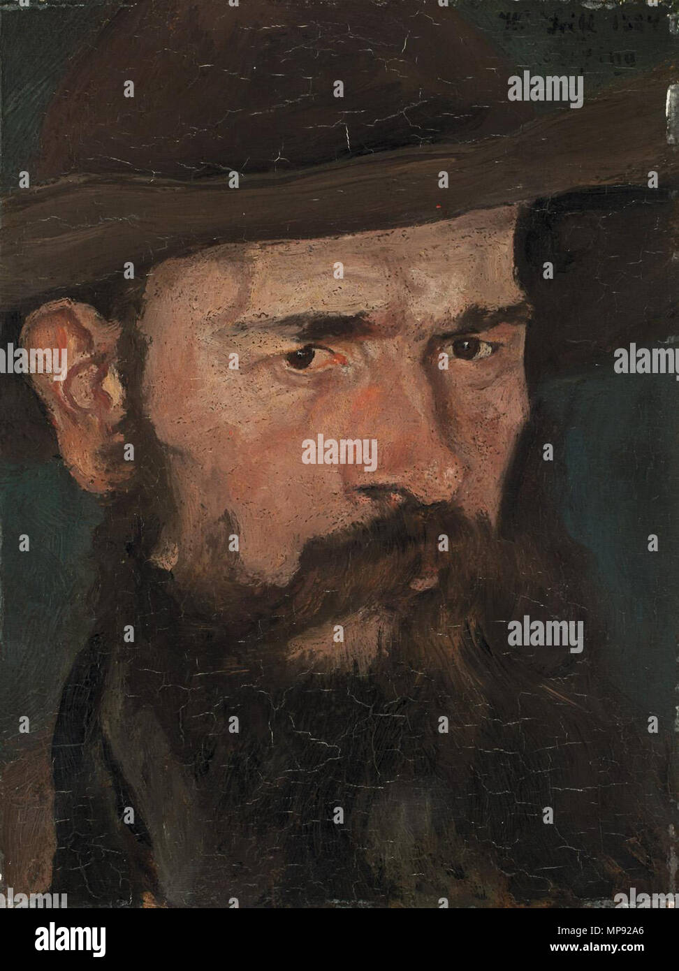 801 Wilhelm Leibl - Kopf eines bärtigen Mannes (1884) Foto Stock