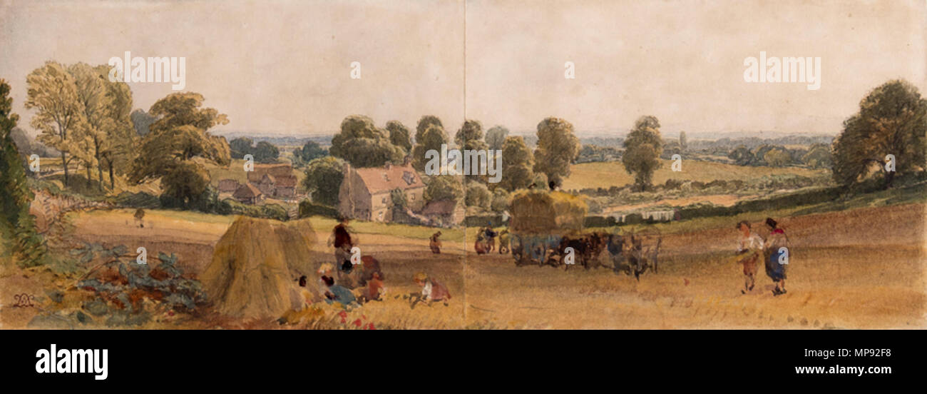 . Inglese: raccogliere il raccolto. Acquerello su due unita sketchbook pagine. Studio timbro. Scar: Maas Gallery, come Surrey Farm. 5x13,5 pollici. prima del 1884. William Leighton Leitch (1804-1883) nomi alternativi W.L. Leitch Descrizione pittore scozzese Data di nascita e morte 22 novembre 1804 25 aprile 1883 Luogo di nascita e morte Glasgow Londra sede di lavoro Glasgow; London Authority control : Q2579723 VIAF: 52604065 ISNI: 0000 0000 6682 8864 ULAN: 500024226 LCCN: nr92045192 NLA: 35120249 WorldCat 801 Leitch-95217 Foto Stock . Inglese: raccogliere il raccolto. Acquerello su due unita sketchbook pagine. Studio timbro. Scar: Maas Gallery, come Surrey Farm. 5x13,5 pollici. prima del 1884. William Leighton Leitch (1804-1883) nomi alternativi W.L. Leitch Descrizione pittore scozzese Data di nascita e morte 22 novembre 1804 25 aprile 1883 Luogo di nascita e morte Glasgow Londra sede di lavoro Glasgow; London Authority control : Q2579723 VIAF: 52604065 ISNI: 0000 0000 6682 8864 ULAN: 500024226 LCCN: nr92045192 NLA: 35120249 WorldCat 801 Leitch-95217 Foto Stock