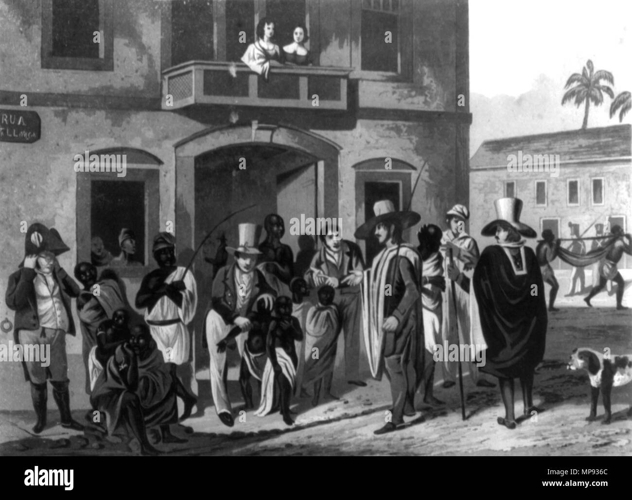 Inglese Mercato Di Schiavi In Rio De Janeiro Brasile Circa 14 Edward Francis Finden 1791 1857