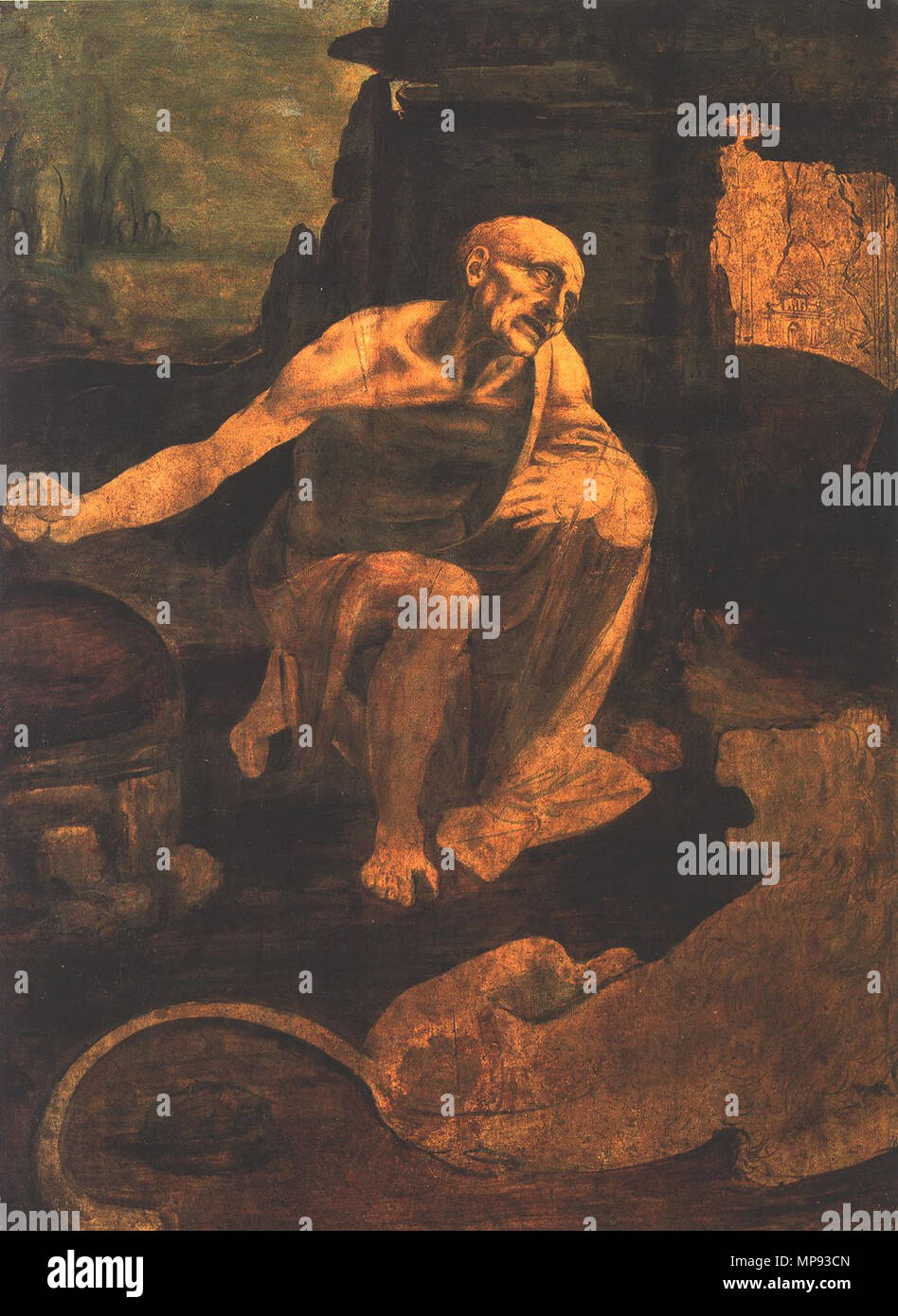 . LEONARDO da VINCI San Girolamo olio su pannello, 103 x 75 cm Pinacoteca Vaticana, Vaticano, Roma . circa 1480. vedere il nome o la categoria 804 Leonardo, san girolamo 2 Foto Stock . LEONARDO da VINCI San Girolamo olio su pannello, 103 x 75 cm Pinacoteca Vaticana, Vaticano, Roma . circa 1480. vedere il nome o la categoria 804 Leonardo, san girolamo 2 Foto Stock