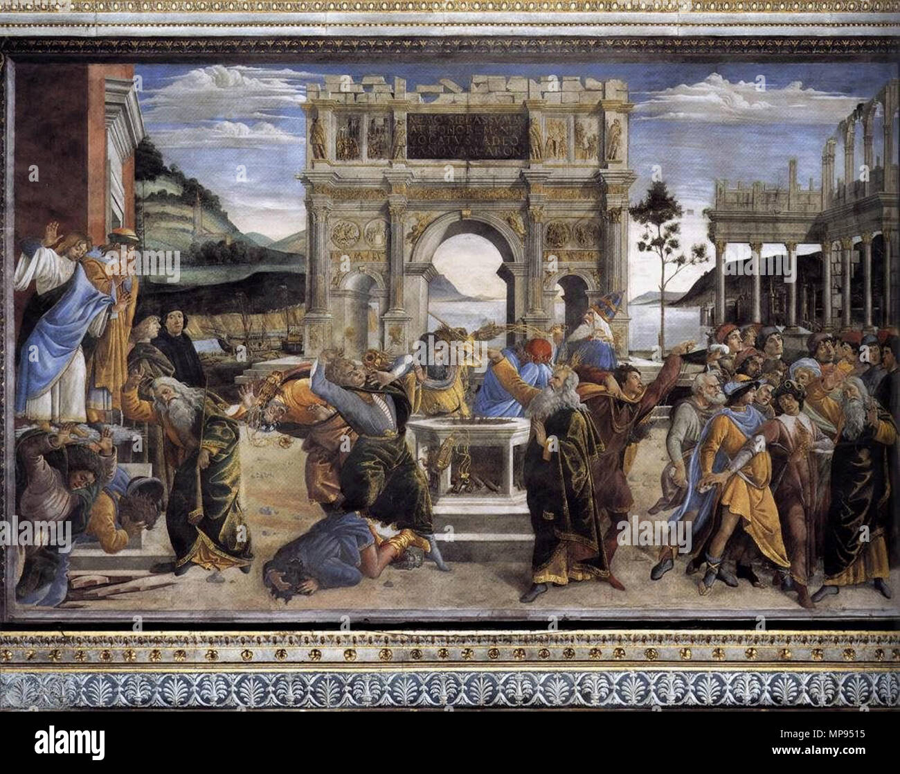 . Inglese: Botticelli scene della vita di Mosè - Cappella Sistina. Il 25 ottobre 2006 (originale data di caricamento). Sandro Botticelli (1445-1510) nomi alternativi nascita Nome: Allessandro Filipepi Sandro Filipepi Alessandro di Mariano Filipepi Alessandro di Mariano Filipepi Botticelli Descrizione pittore italiano e artista Data di nascita e morte 1 Marzo 1445 17 Maggio 1510 Luogo di nascita e morte Firenze Firenze sede di lavoro Firenze (1469-1481), Pisa (1475), Roma (1481-1482), Firenze (1482-1490), Volterra (ca. 1483), Mantova (1502), Firenze (1503-1510) Autorità di controllo : Q5669 VIAF: 19 Foto Stock