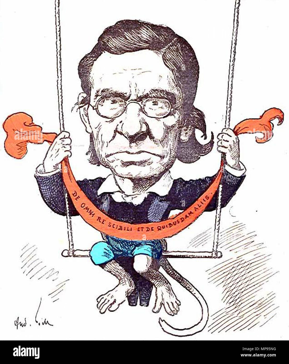 814 Émile Littré da André Gill Foto Stock