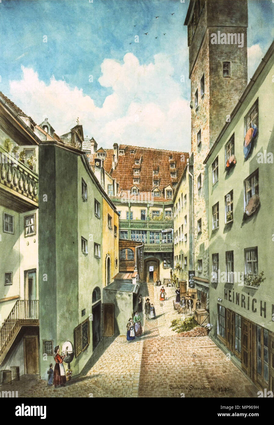 . Inglese: Löwenturm (torre dei Leoni di Monaco di Baviera Deutsch: Löwenturm in München . 1895. Christian Steinicken (1831-1896) Descrizione pittore tedesco Data di nascita e morte 15 Giugno 1831 30 ottobre 1896 Luogo di nascita di Monaco di Baviera posizione di lavoro competente di Monaco di Baviera : controllo Q1081999 VIAF: 69703244 GND: 117257583 817 Loewenturm 03 Foto Stock