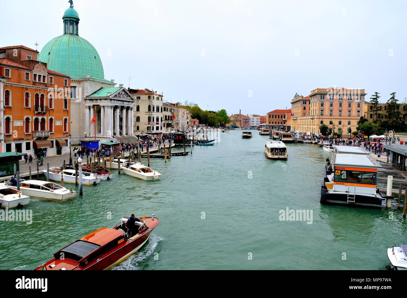 Canal Grande Venezia Italia Foto Stock