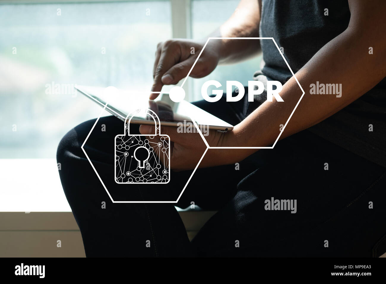 Il PILR. Protezione dei dati il regolamento esso tecnologo per la protezione dei dati del sistema di protezione dello schermo Foto Stock