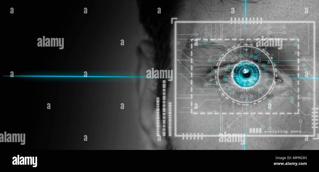 High Tech scansione biometrica Foto Stock