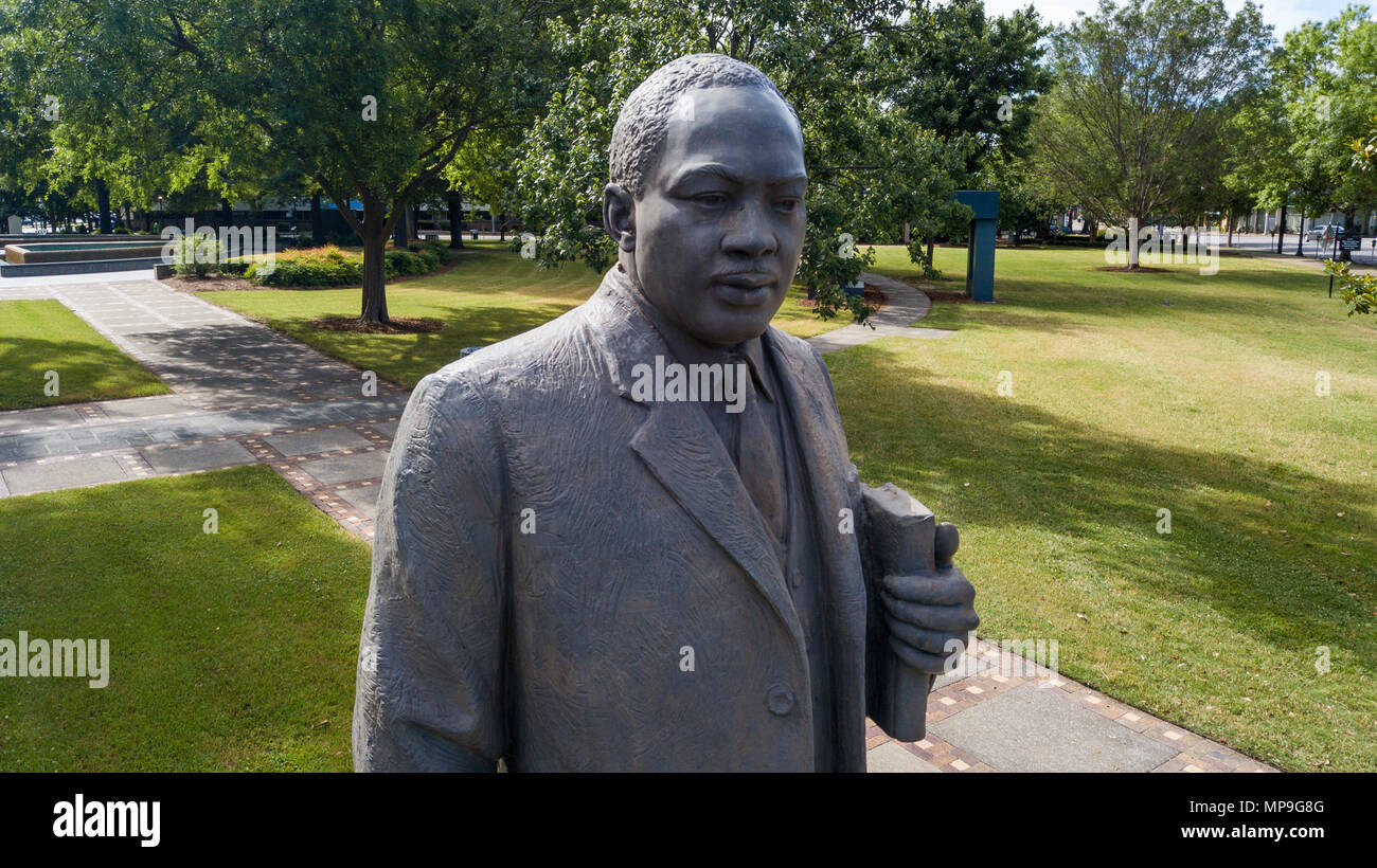 Martin Luther King, MLK statua, Kelly Ingram Park, Birmingham, Alabama, STATI UNITI D'AMERICA Foto Stock