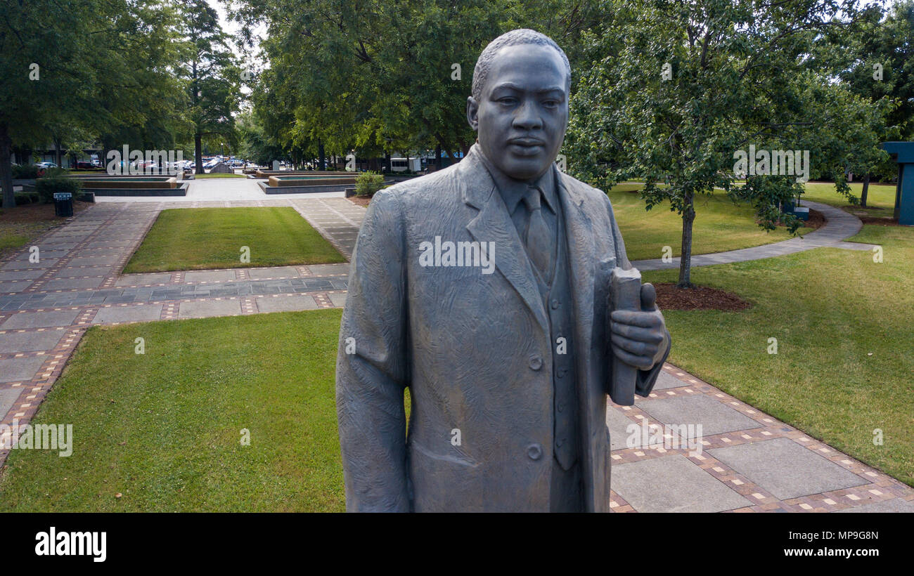 Martin Luther King, MLK statua, Kelly Ingram Park, Birmingham, Alabama, STATI UNITI D'AMERICA Foto Stock