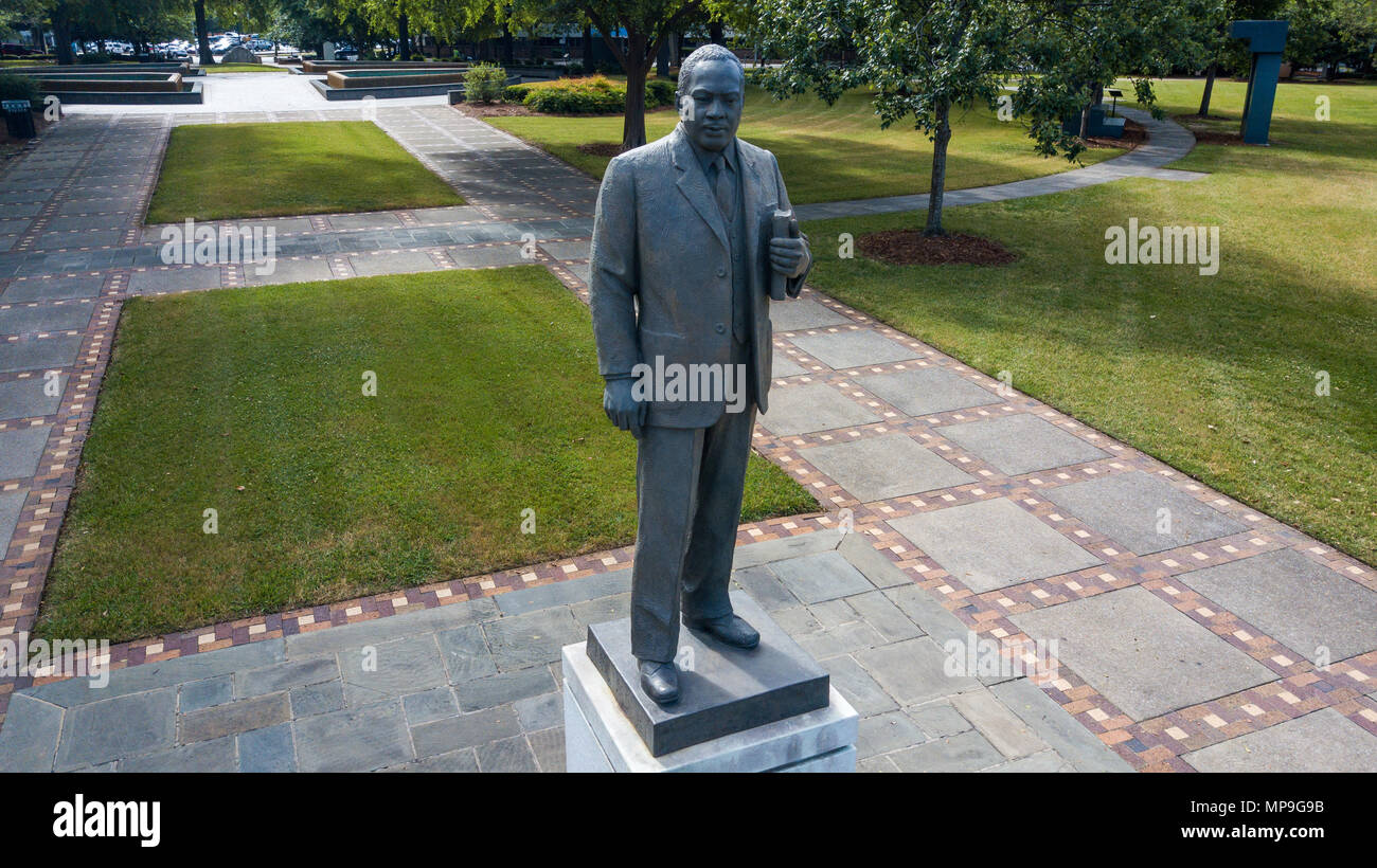Martin Luther King, MLK statua, Kelly Ingram Park, Birmingham, Alabama, STATI UNITI D'AMERICA Foto Stock