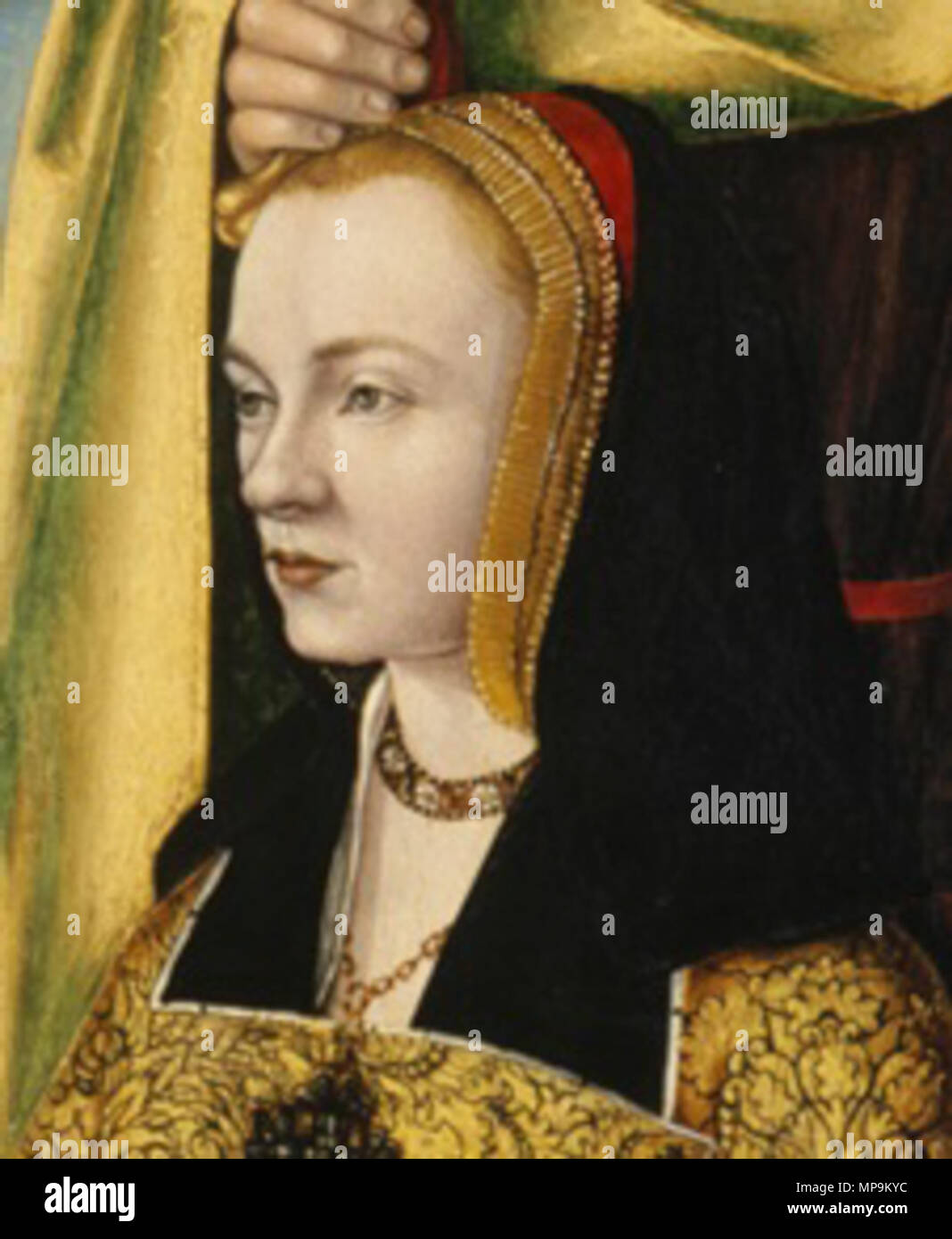 Kress ARTstor progetto, scansione a tamburo, 2007 716 Jeanne de Bourbon-Vendôme faccia Foto Stock