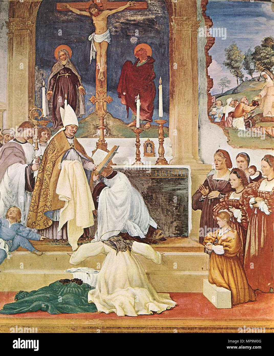 Vestiture di santa Brigida 1524. 819 - Lorenzo Lotto - Vestiture di santa Brigida - WGA13687 Foto Stock