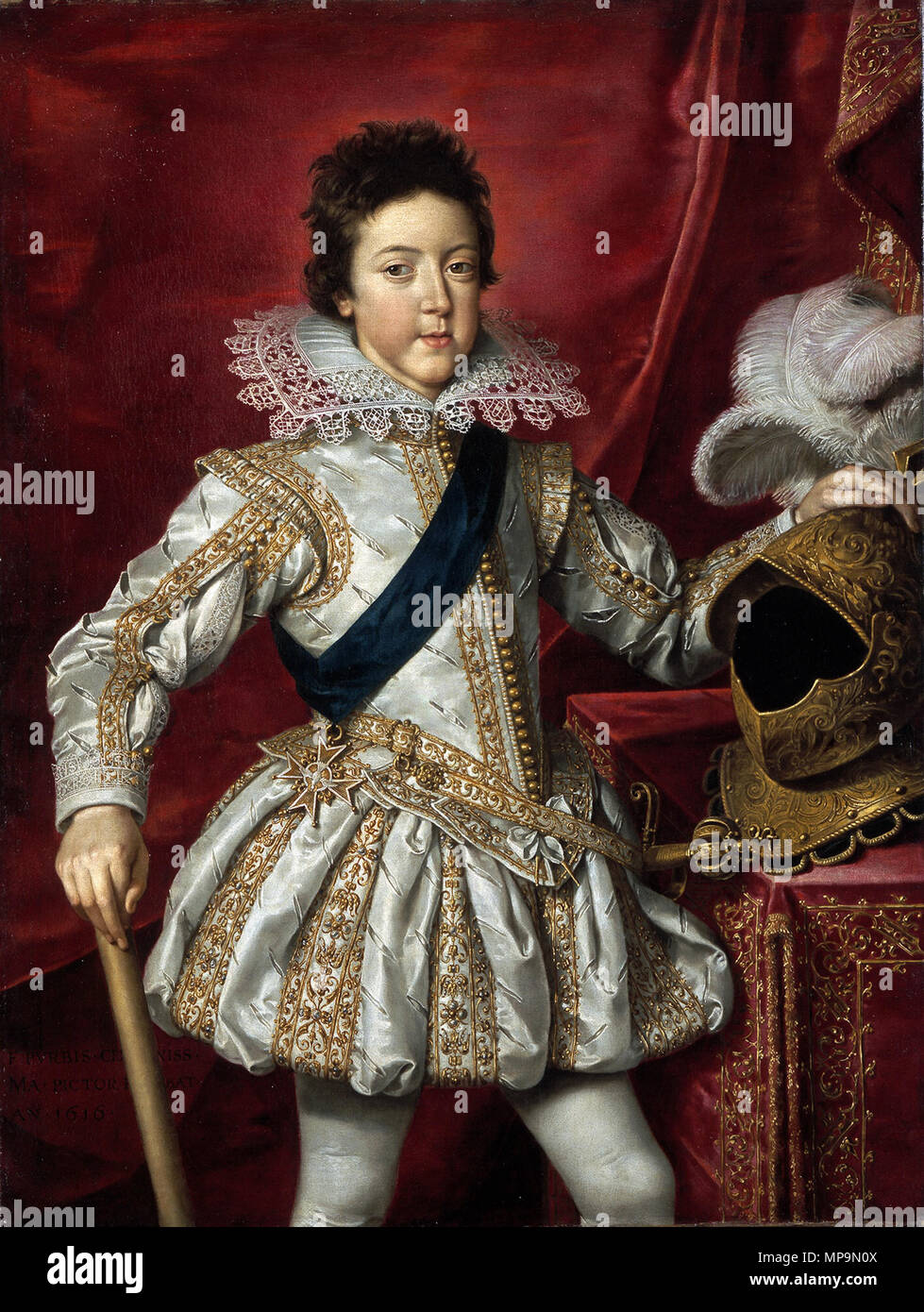 . Luigi XIII di Francia, re di Francia, figlio del re Enrico IV di Francia e Maria de' Medici, sposa di Ana Infanta di Spagna, padre del re Luigi XIV di Francia Luigi XIII. circa 1616. Frans Pourbus il giovane (1569-1622) nomi alternativi Frans Porbus (II), Frans Purbis (II), Frans II Pourbus Frans Pourbus il giovane Descrizione pittore fiammingo, disegnatore e pittore di corte figlio di Frans Pourbus (I) Data di nascita e morte 1569 19 febbraio 1622 Luogo di nascita e morte Anversa Parigi periodo di lavoro tra circa 1590 e circa 1622 sede di lavoro Anversa (1591), Bruxelles (1600), Mantova Foto Stock