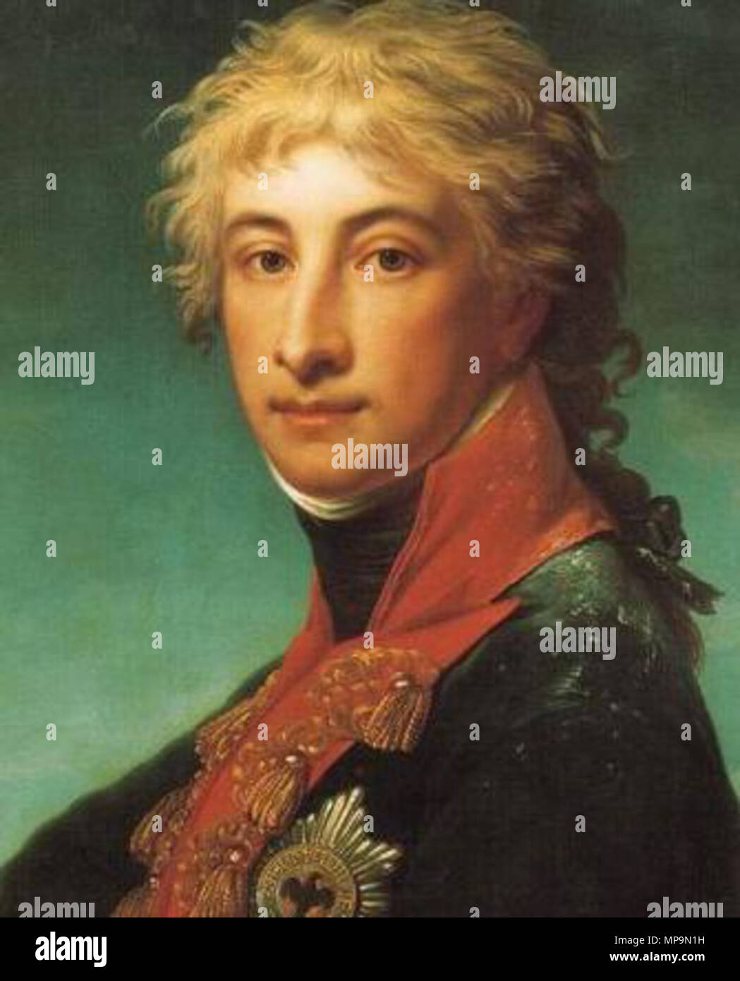 . Inglese: ritratto del principe Luigi Ferdinando di Prussia (1772-1806) Deutsch: Louis Ferdinand von Preußen (1772-1806) . 1799. 823 Luigi Ferdinando di Prussia parte Foto Stock