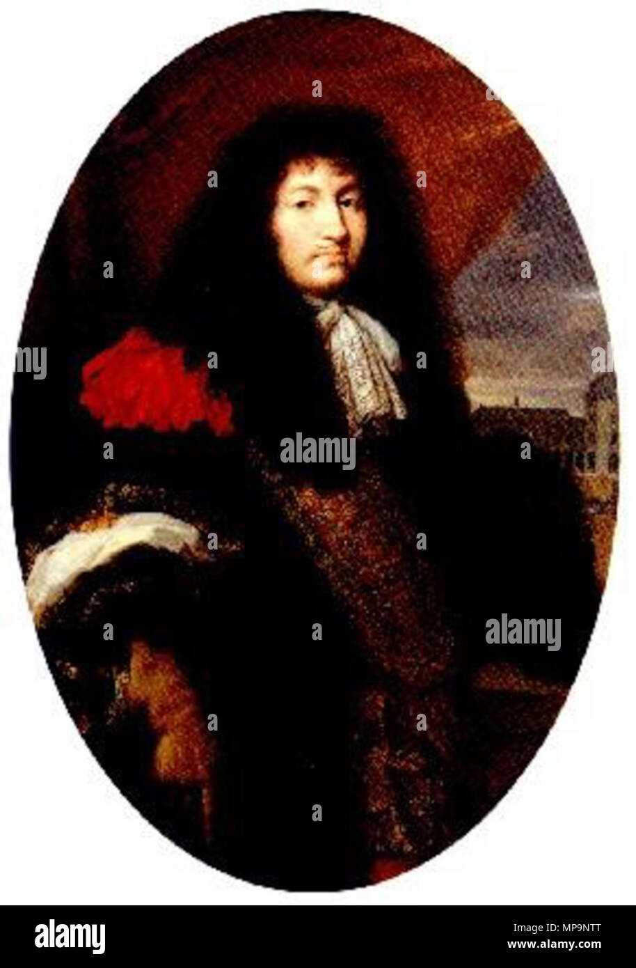 Luigi XIV, roi de France (1638-1715). Inglese: Re di Francia Luigi XIV, di fronte al castello di Tuilerie Français : Prov. salle des machines du Palais des Tuileries (1662) . 1662. 826 LouisXIV-2b Foto Stock