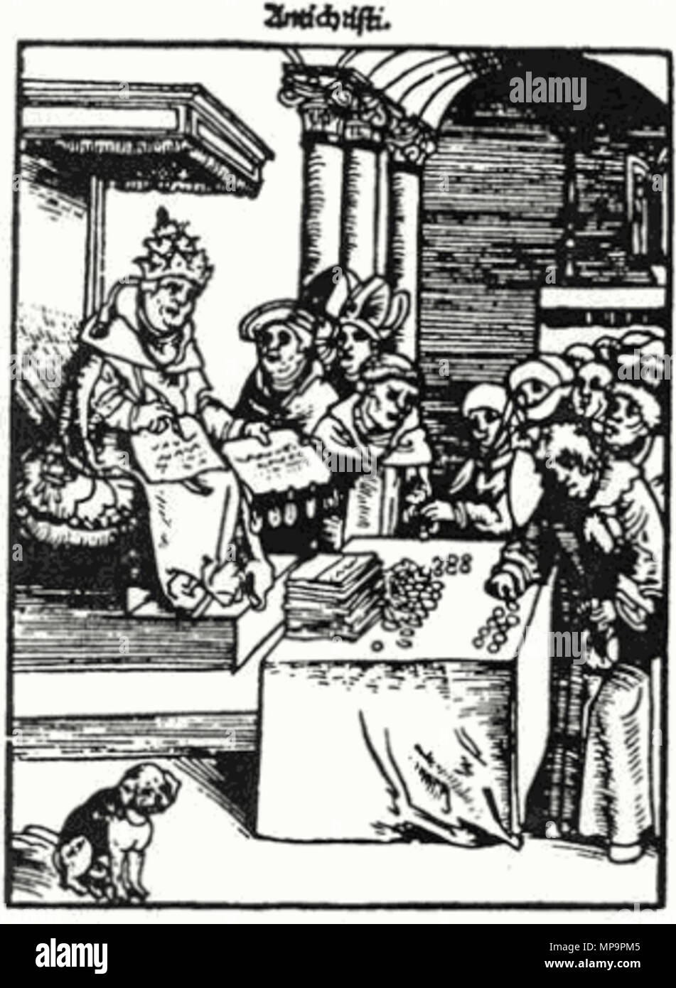 . 830 Lucas Cranach - Anticristo Foto Stock