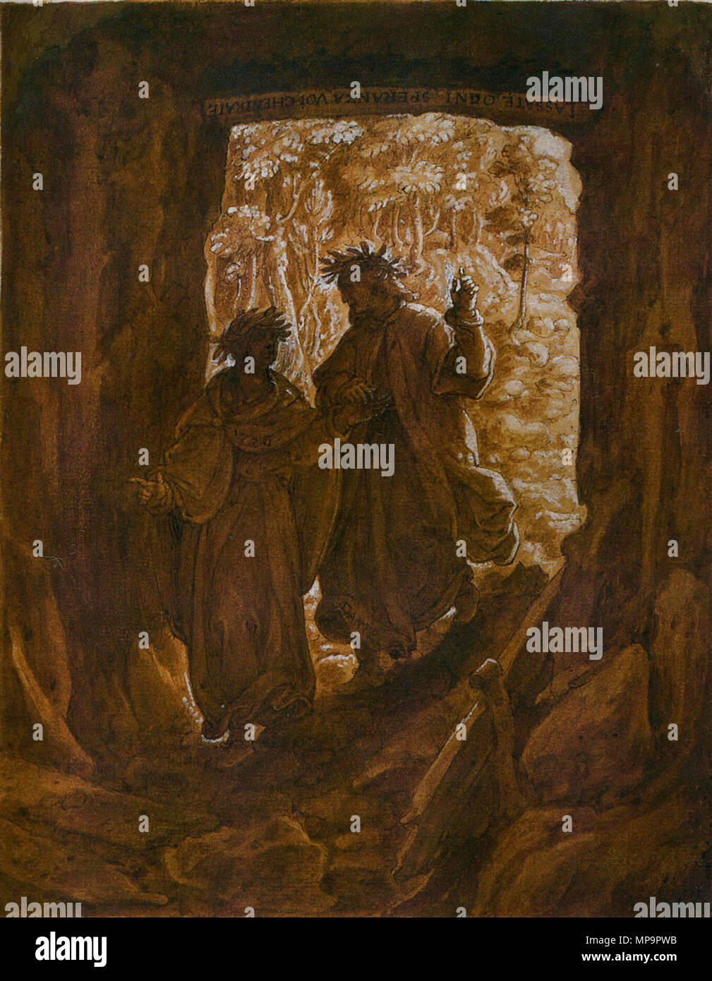 . Illustrazione dell'Inferno di Dante, Canto 3 (1 di 2) . 1587. Stradanus (1523-1605) nomi alternativi Jan van der Straet, Giovanni della Strada, Johannes della strada, di Giovanni Stradano, Johannes Stradano, Giovanni Stradanus, Johannes Stradanus, Jan van Straeten, Jan van Straten Descrizione pittore fiammingo e disegnatore Data di nascita e morte 1523 2 Novembre 1605 Luogo di nascita e morte Bruges Firenze sede di lavoro Anversa (1545), Firenze (circa 1550-1605), Roma (circa 1550-1553) Autorità di controllo : Q143595 VIAF: 29699451 ISNI: 0000 0000 8108 906X ULAN: 500011304 LCCN: n N84804240 Foto Stock