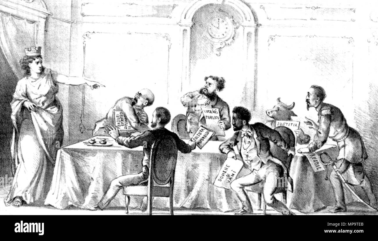 837 M. B. Baer - Lacheĭ aĭ Streinuluĭ, ve hrănescŭ din sîngele meu şĭ voĭ mĕ jefuiţĭ şĭ mĕ prĕdaţĭ streinuluĭ. Fiţĭ blestemaţĭ fiĭ renegaţĭ, Ghimpele, 26 ott 1869 Foto Stock