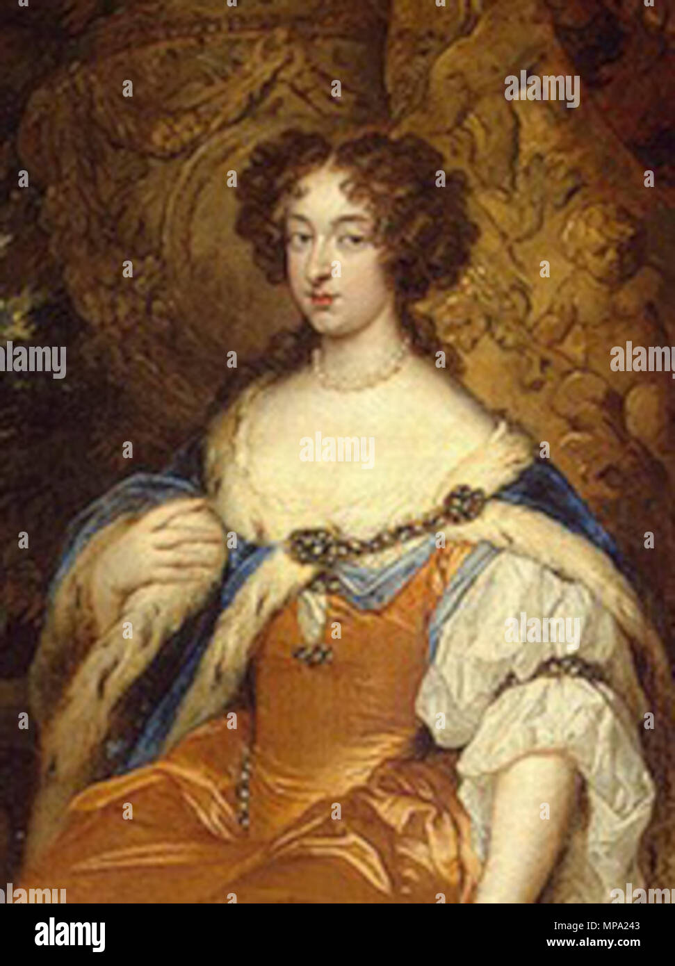 Ritratto di Maria Stuart II . Ritratto della Regina Maria II d'Inghilterra e Scozia (dettaglio) . 1683. 860 II Marie Stuart Foto Stock