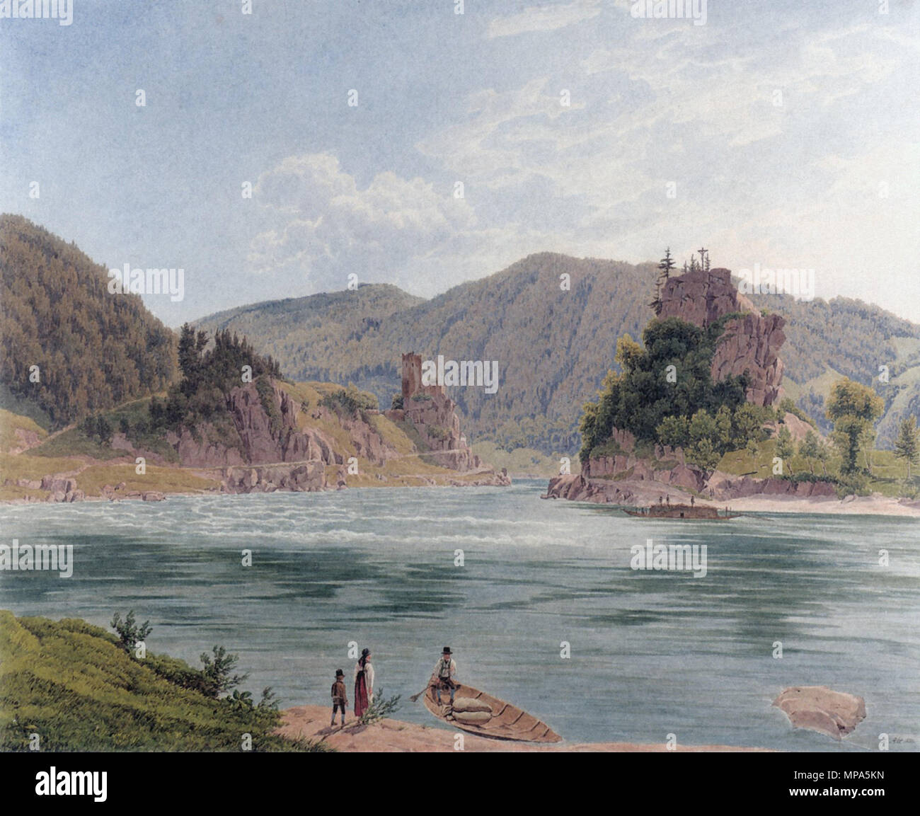 Alt Jacob - Ansicht Vom Donaustrudel Foto Stock