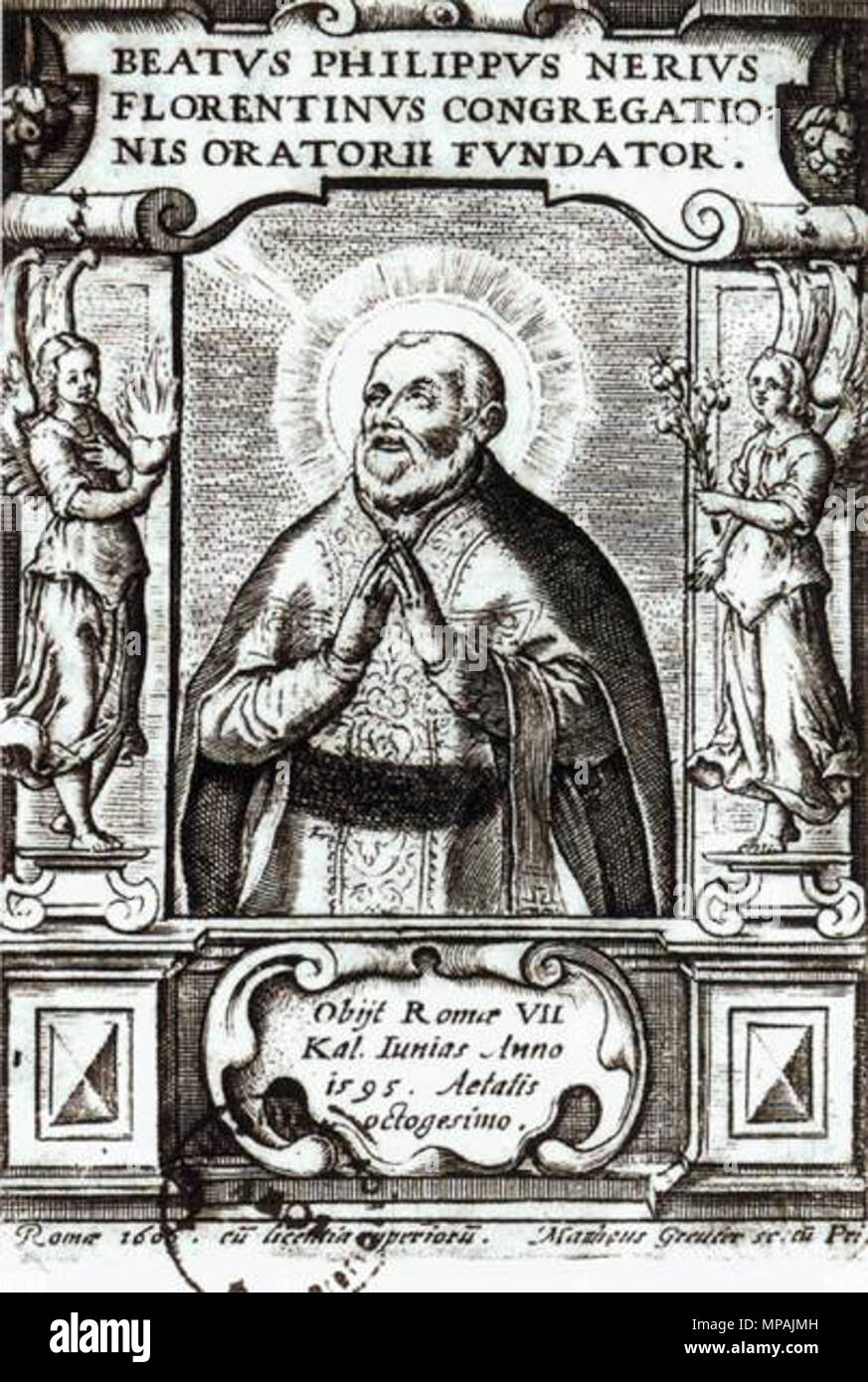Inglese: Beatus Philippus Nerius 1606. 875 Matthias Greuter - Beatus Philippus Nerius - WGA10654 Foto Stock