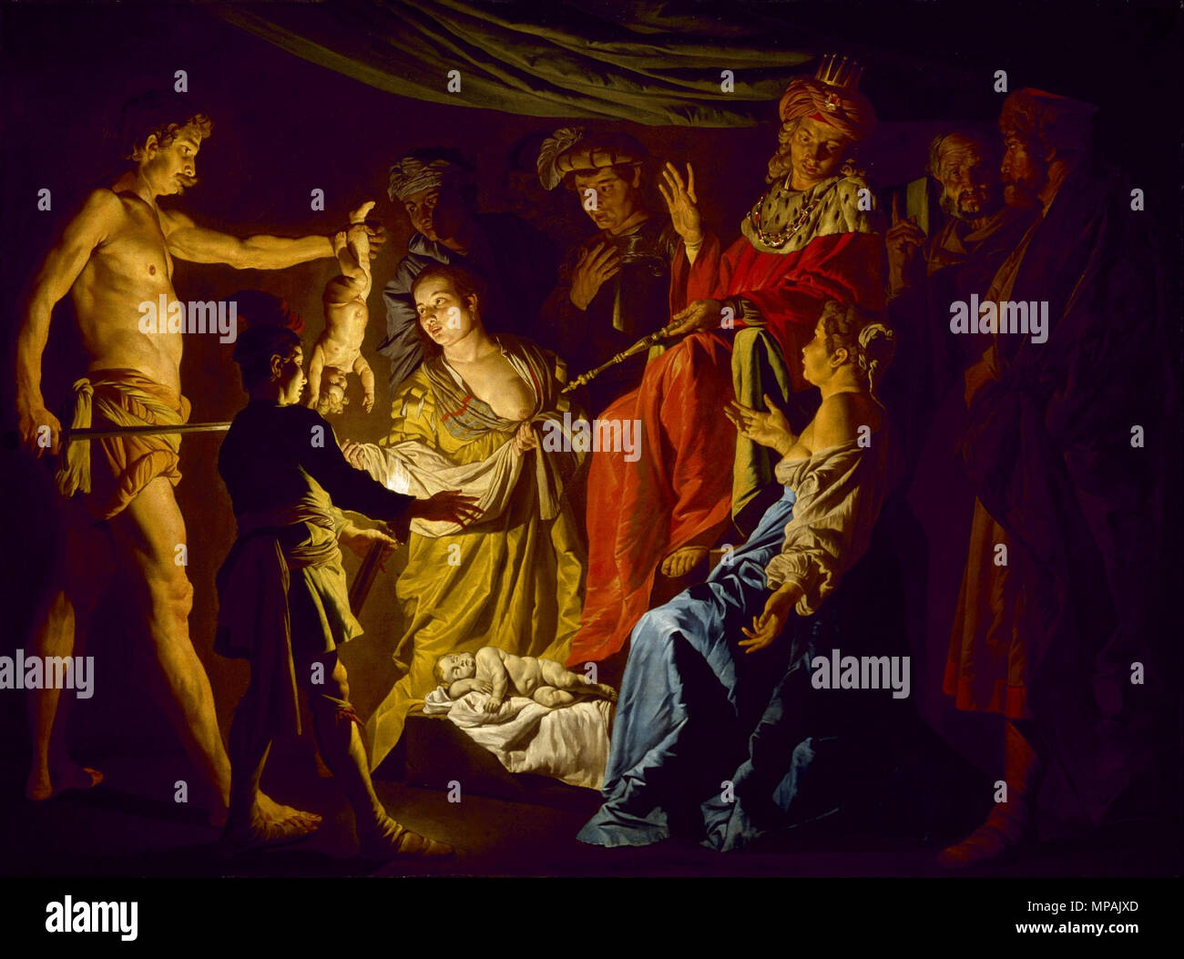Il Giudizio di Salomone 1638/1642. 876 Matthias Stomer - Il Giudizio di Salomone - Google Art Project Foto Stock
