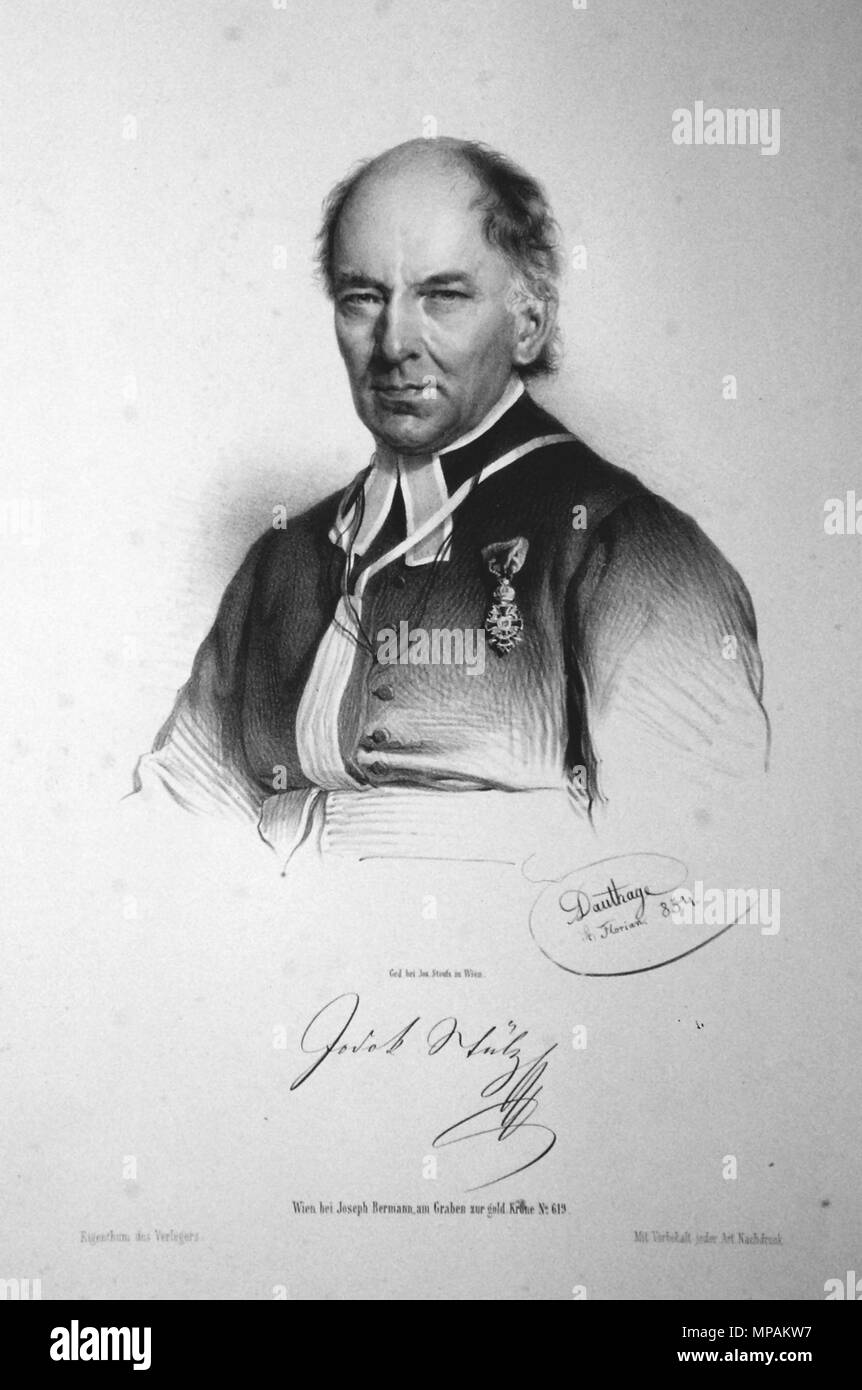 Fotocamere digitali Olympus 722 Jodok Stülz Litho Foto Stock