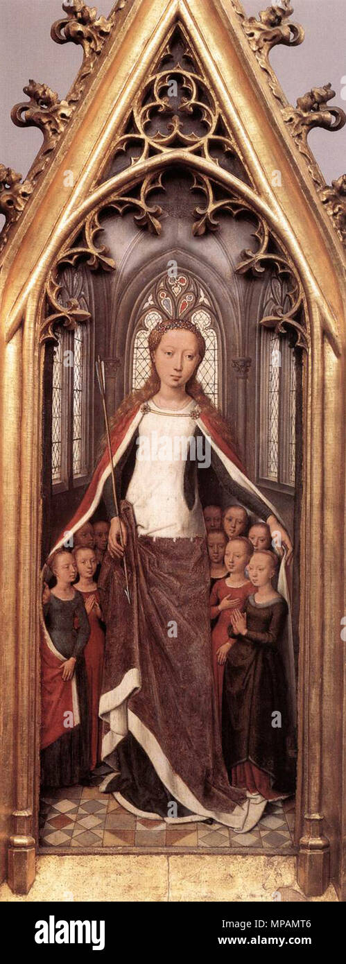 Inglese: Sant'Orsola santuario: Sant'Orsola e le sante Vergini 1489. 883 Memling, reliquiario di Sant'Orsola 08 Foto Stock