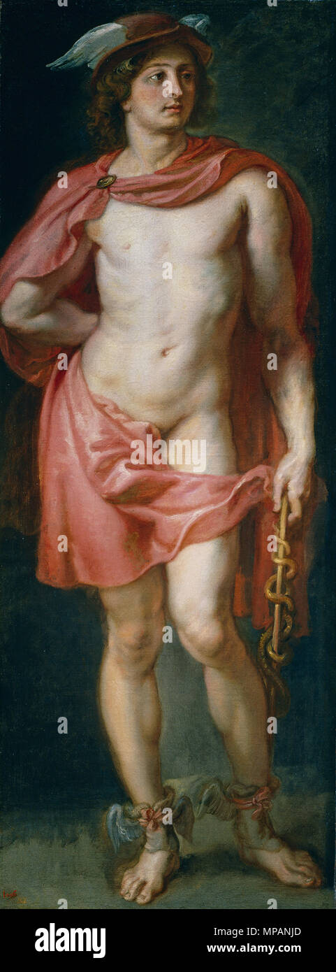 Il mercurio . Inglese: Mercury . tra 1636 e 1638. 976 Peter Paul Rubens - mercurio, 1636-1638 Foto Stock