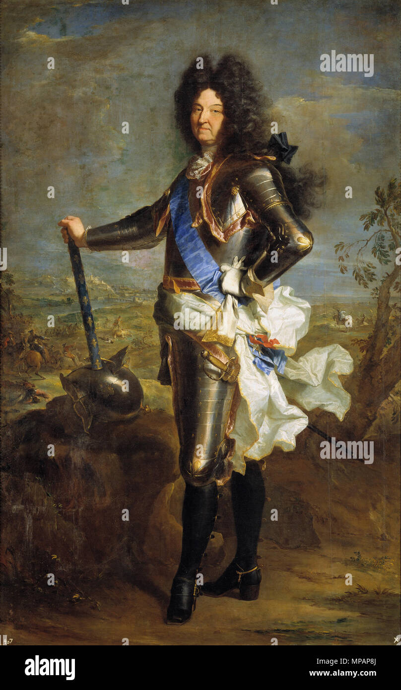 Luigi XIV di Francia . Español: Retrato del rey Luis XIV de Francia (1638-1715), que fue hijo del rey Luis XIII de Francia y de la Reina Ana de Austria. . 1701. 1061 Hyacinthe Rigaud Il duomo - Luigi XIV, roi de France Foto Stock