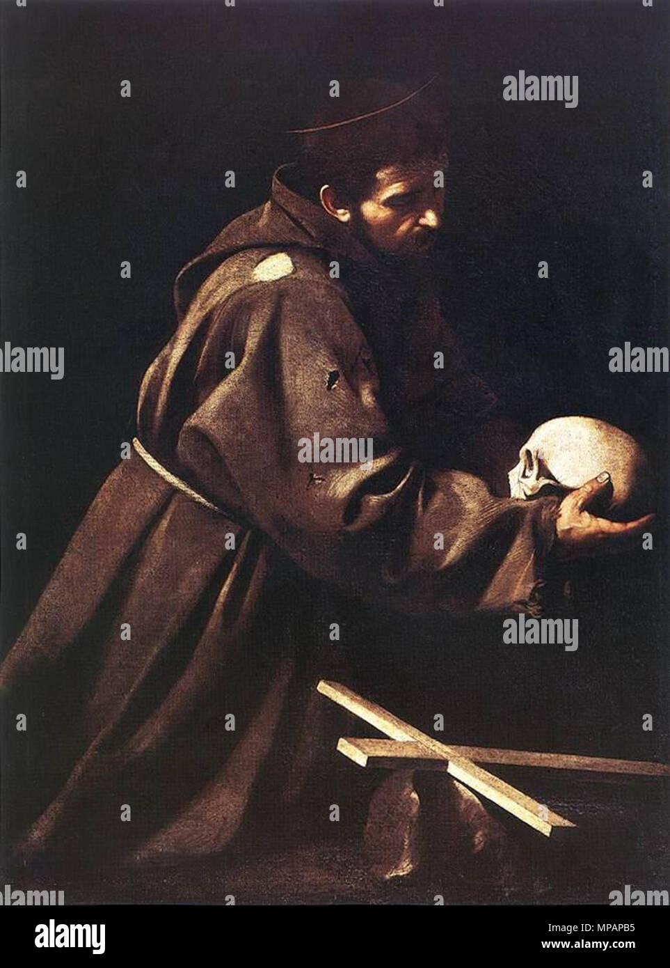 San Francesco circa 1606. 889 Michelangelo Merisi da Caravaggio - San Francesco - WGA04170 Foto Stock