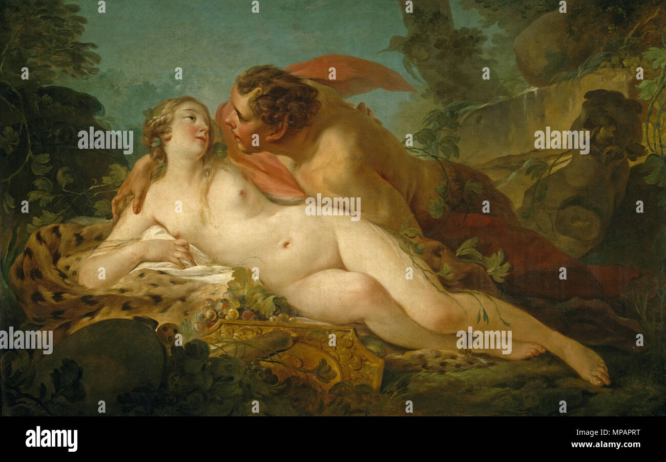 754 Júpiter y Antíope, por Jean-Baptiste Marie Pierre Foto Stock