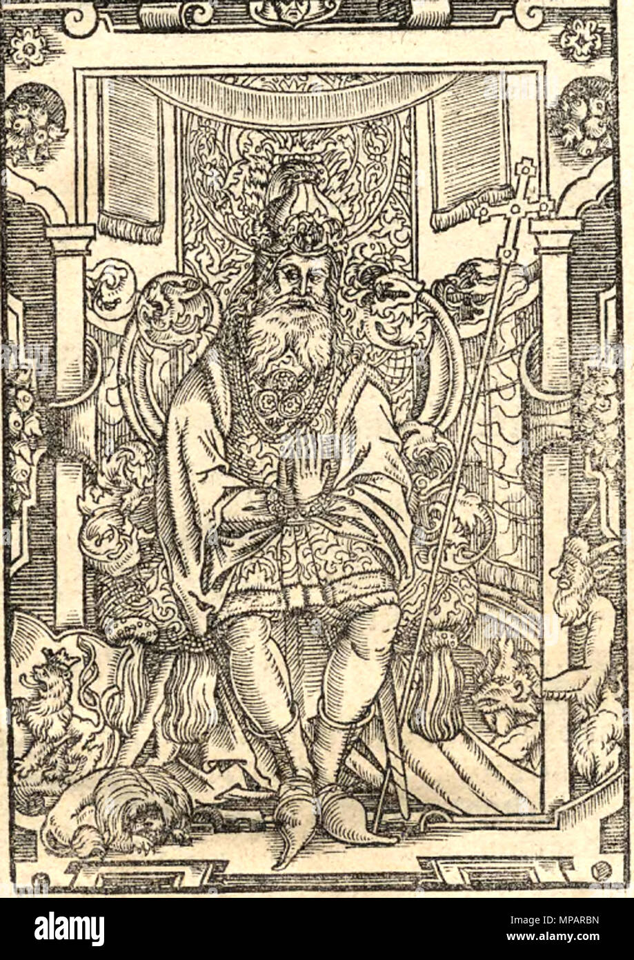 . Inglese: Mieszko I di Polonia . 1605. Anonimo piastra 892 Mieszko I di Polonia Foto Stock