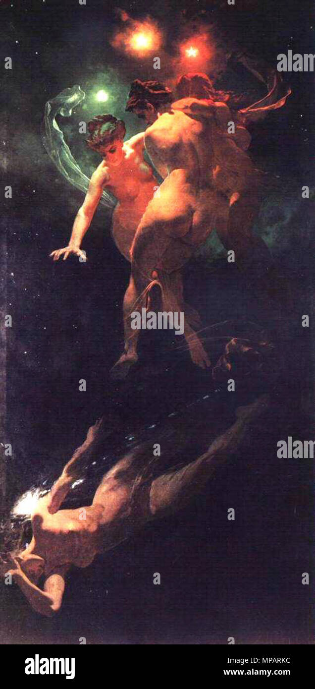 893 Mihály Zichy Stelle Cadenti Foto Stock