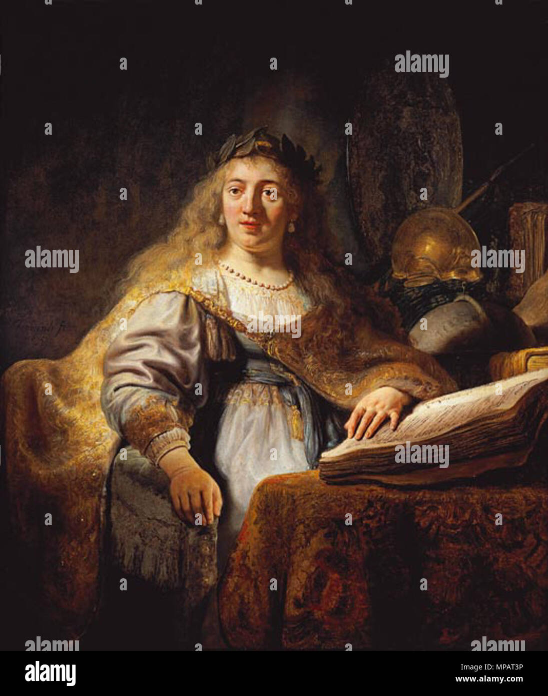 Minerva 1635. 895 Minerva, da Rembrandt (1635) Foto Stock