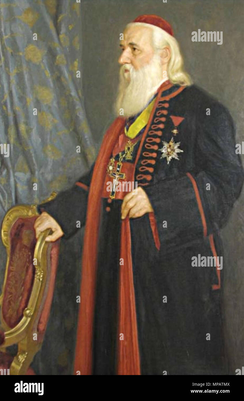 . Română: Mitropolitul Ioan Meţianu (n. 9 mai 1828, Zărnești, județul Brașov - d. 3 februarie 1916, Sibiu, județul Sibiu). . 7 giugno 2013, 21:08:16. 898 Mitropolitul Ioan Metianu Foto Stock