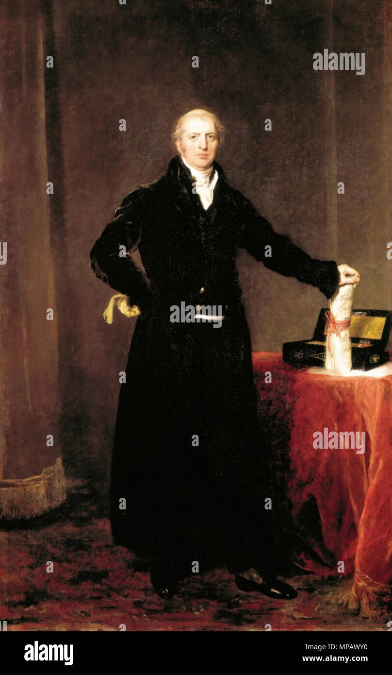 . Robert Banks Jenkinson, 2° Conte di Liverpool, K.G., (1770-1828) il primo ministro (1812-1827). A piena lunghezza verticale. circa 1828. Thomas Lawrence (1769-1830) nomi alternativi Sir Thomas Lawrence Descrizione inglese pittore e disegnatore Data di nascita e morte 13 Aprile 1769 7 gennaio 1830 Luogo di nascita e morte Bristol Londra sede di lavoro Londra, Vienna, Roma competente controllo : Q312096 VIAF: 59122598 ISNI: 0000 0001 1473 2825 ULAN: 500022619 LCCN: N81008170 NLA: 35281740 WorldCat 818 Signore Liverpool Foto Stock