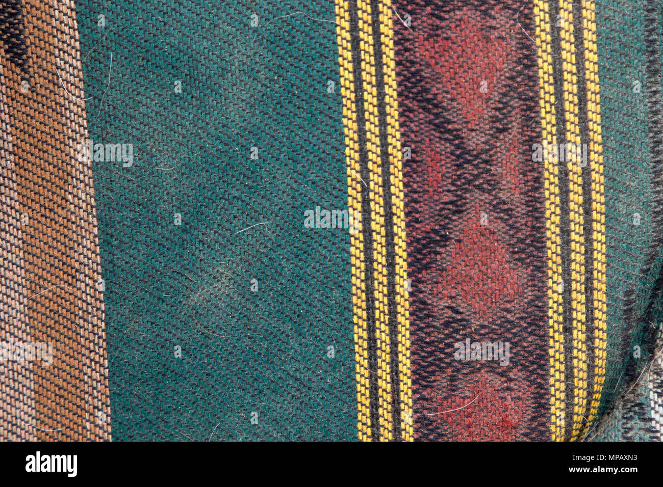 Una fotografia che mostra il dettaglio di una sella di cavallo pad Foto Stock