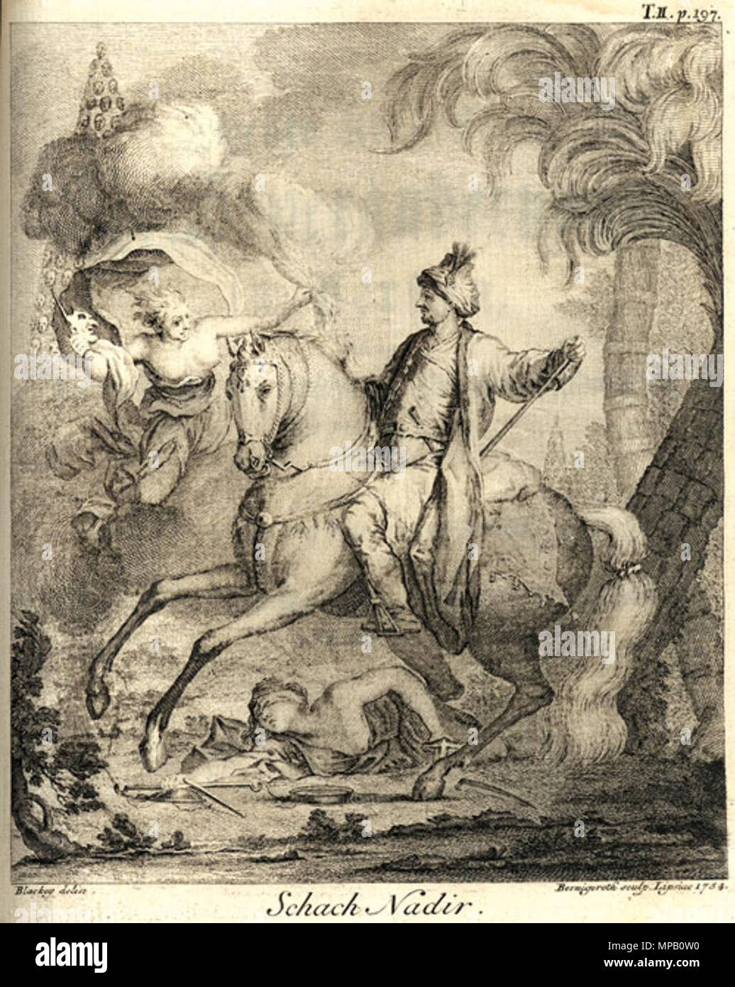. Nadir Shah (Nadir Qoli Beg, Tahmasp-Qoli Kha) . 1769. Jonas Hanway: Zuverläßige Geschichte der Englischen Handlung durch Rußland, über die Caspische vedere, nach Persien, der Tartarey und Türkey, Armenien und China. Samt einer Beschreibung der Landesbeschaffenheit dieser Länder. 916 Nadir Shah Foto Stock