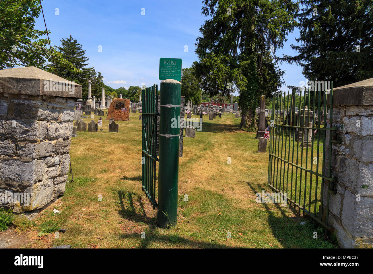 Carlisle, PA, Stati Uniti d'America - 26 Giugno 2016: Il Maria Ludwig Hays - meglio conosciuto come Molly Pitcher - recinto, situato nel Vecchio Cimitero Cimitero, include un Foto Stock