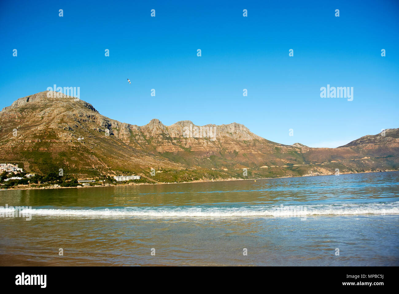 Hout Bay (: Afrikaans Houtbaai, il significato di "Wood Bay') è una cittadina nei pressi di Città del Capo, Sud Africa situato in una valle sulla costa atlantica del capo pe Foto Stock