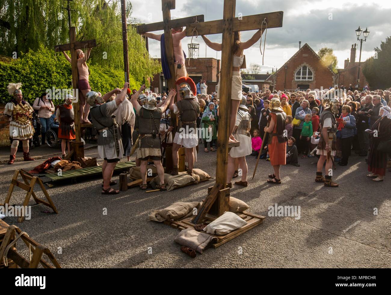 Marlborough Comunità Passion Play, Wiltshire 2017 15/04/17 Foto Stock