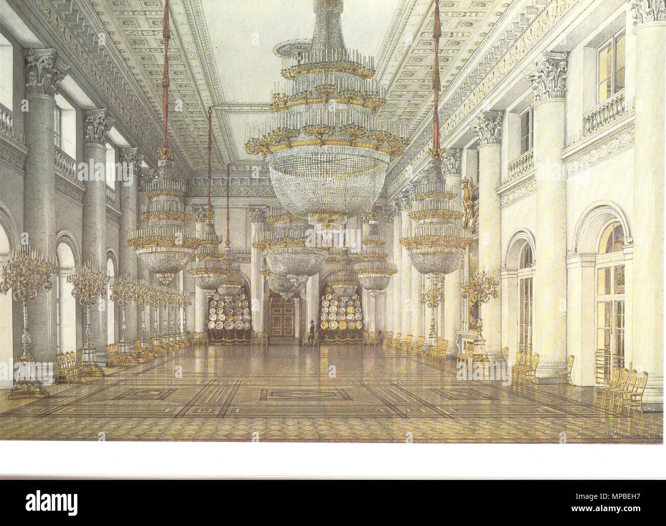 . Gli interni del palazzo d'inverno. Nichlas Hall . 1866. Konstantin Ukhtomsky (1818-) nomi alternativi Ухтомский, Константин Андреевич Descrizione l'architetto russo Data di nascita e morte 1818 1881 / 1879 competente controllo : Q24351812 924 Nicholas Hall Foto Stock