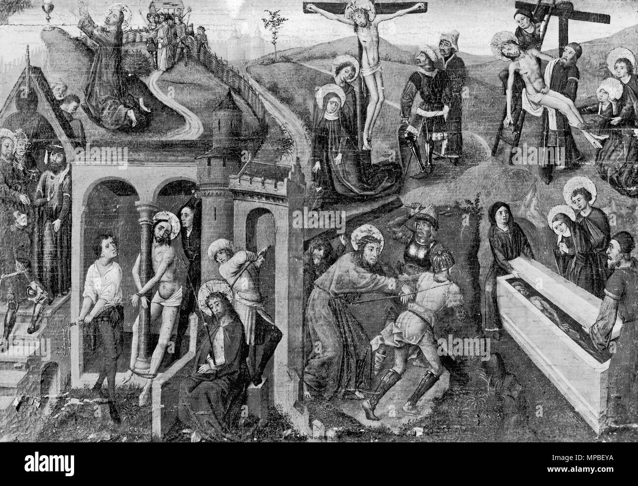 Anonimo (Netherlandish) (?). "La Passione di Cristo", ca. 1440-1460. Olio su legno. Walters Art Museum (37.776): acquistato da Henry Walters. 37.776 922 Netherlandish - La Passione di Cristo - Walters 37776 Foto Stock