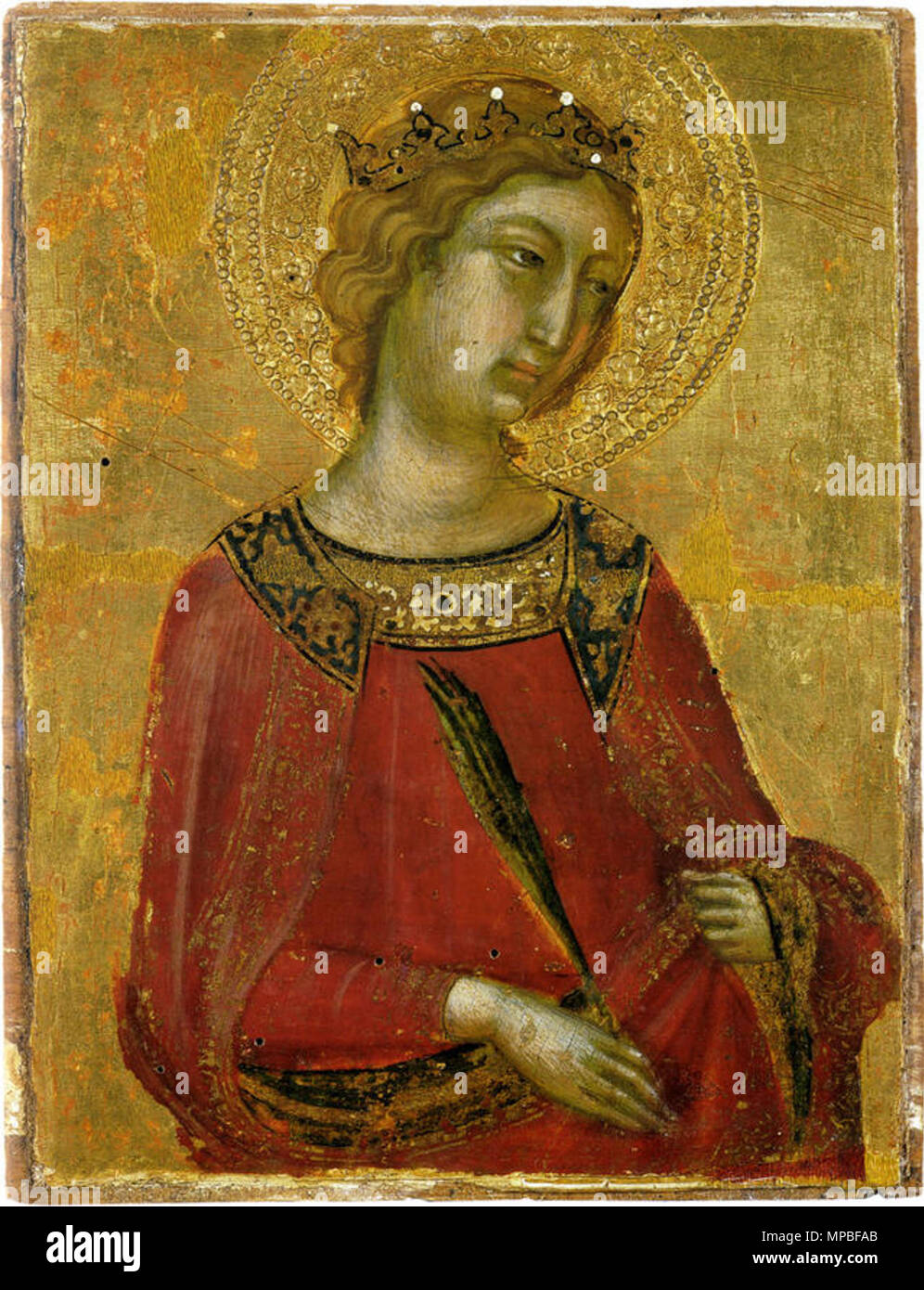 Santa Caterina di Alessandria del XIV secolo. 924 Niccolo di Segna Foto Stock