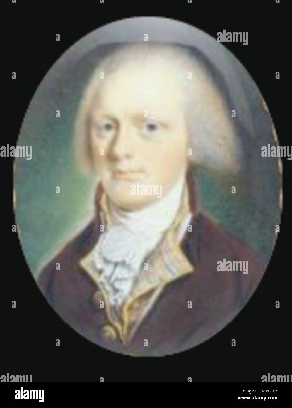 Ritratto di Nicholas Gilman (1755-1814) . Inglese: Nicholas Gilman, Exeter, New Hampshire. Gilman era un americano patriota rivoluzionario e corniciaio così come firmatario della Costituzione degli Stati Uniti. Artista John Ramage (c.1748-1802) è nato in Irlanda ed è venuto a Boston, Massachusetts, prima del 1775. Ha servito in un reggimento di lealisti, ma più tardi dipinto di molti dei più importanti i patrioti della rivoluzionaria e napoleonica, compreso George e Martha Washington. . Circa 1790. 925 NicholasGilman1790 Foto Stock