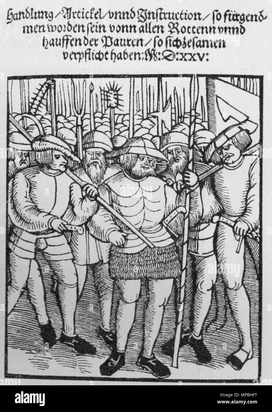 . Zwölf Artikel der Bauern Flugschrift von 1525 . 1525. Unknown 1195 Titelblatt 12 Artikel Foto Stock