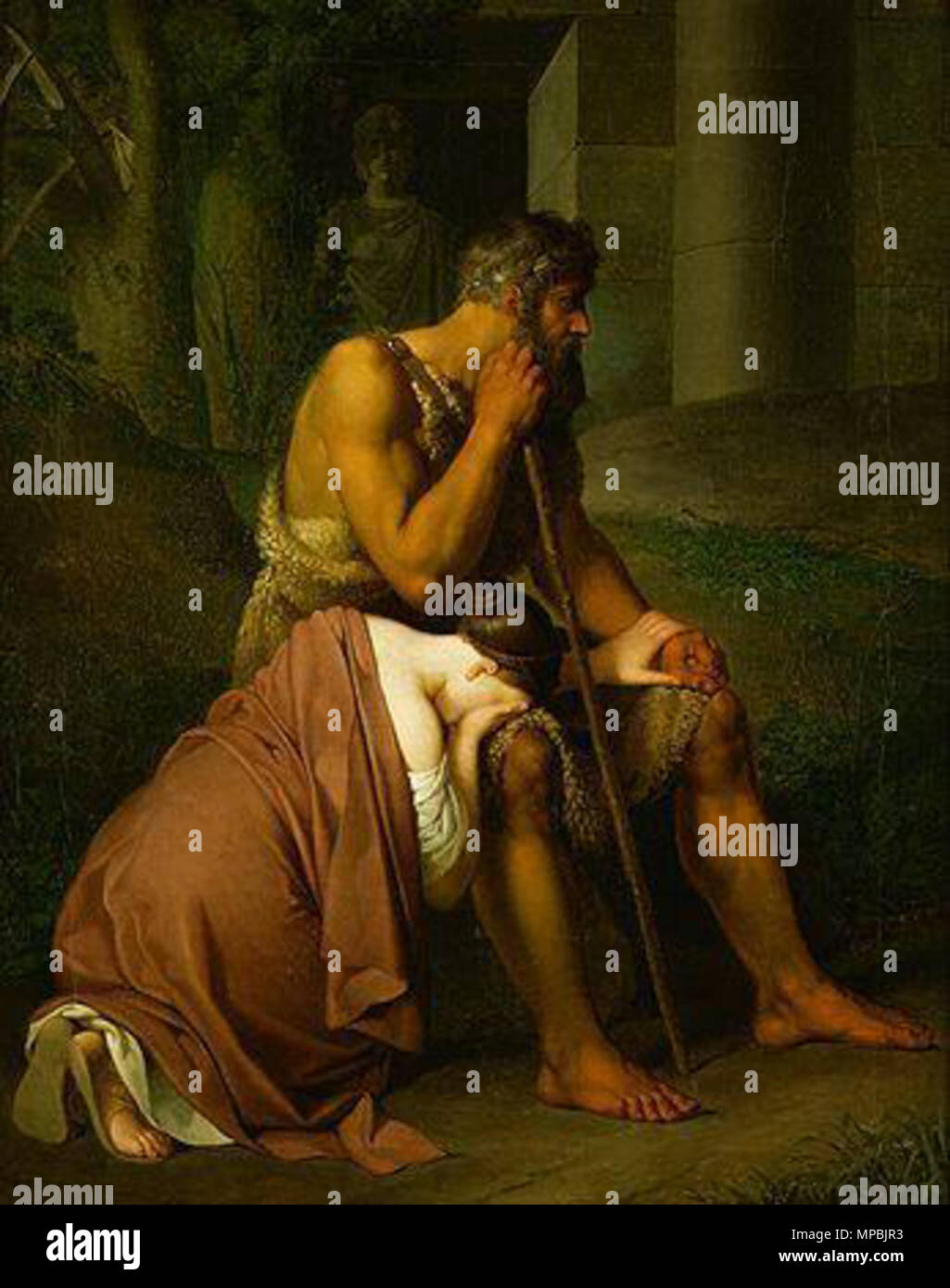 Edipo et Antigone Edipo e Antigone 1809. 939 Edipo et Antigone, Johann Peter Krafft (1809) Foto Stock