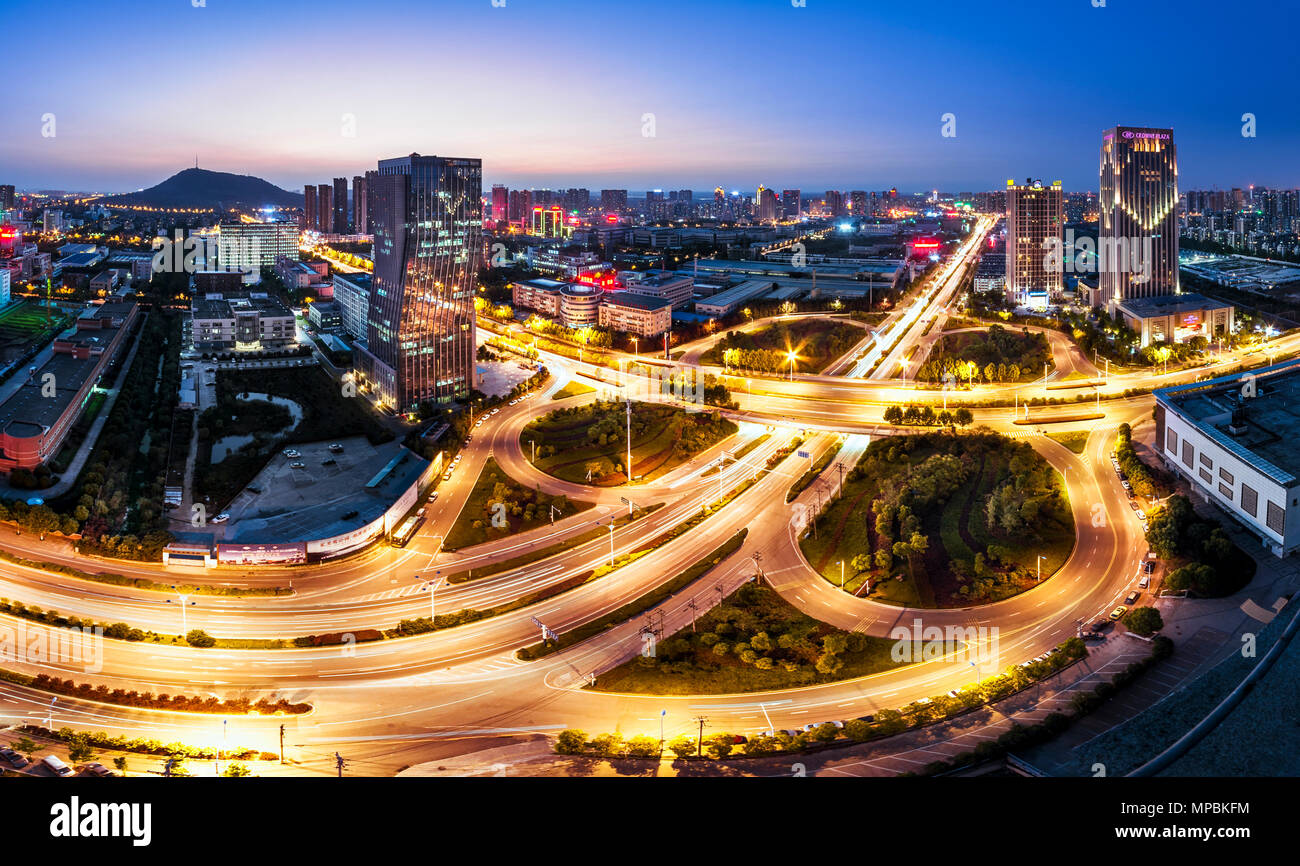 Skyline di Hefei Foto Stock