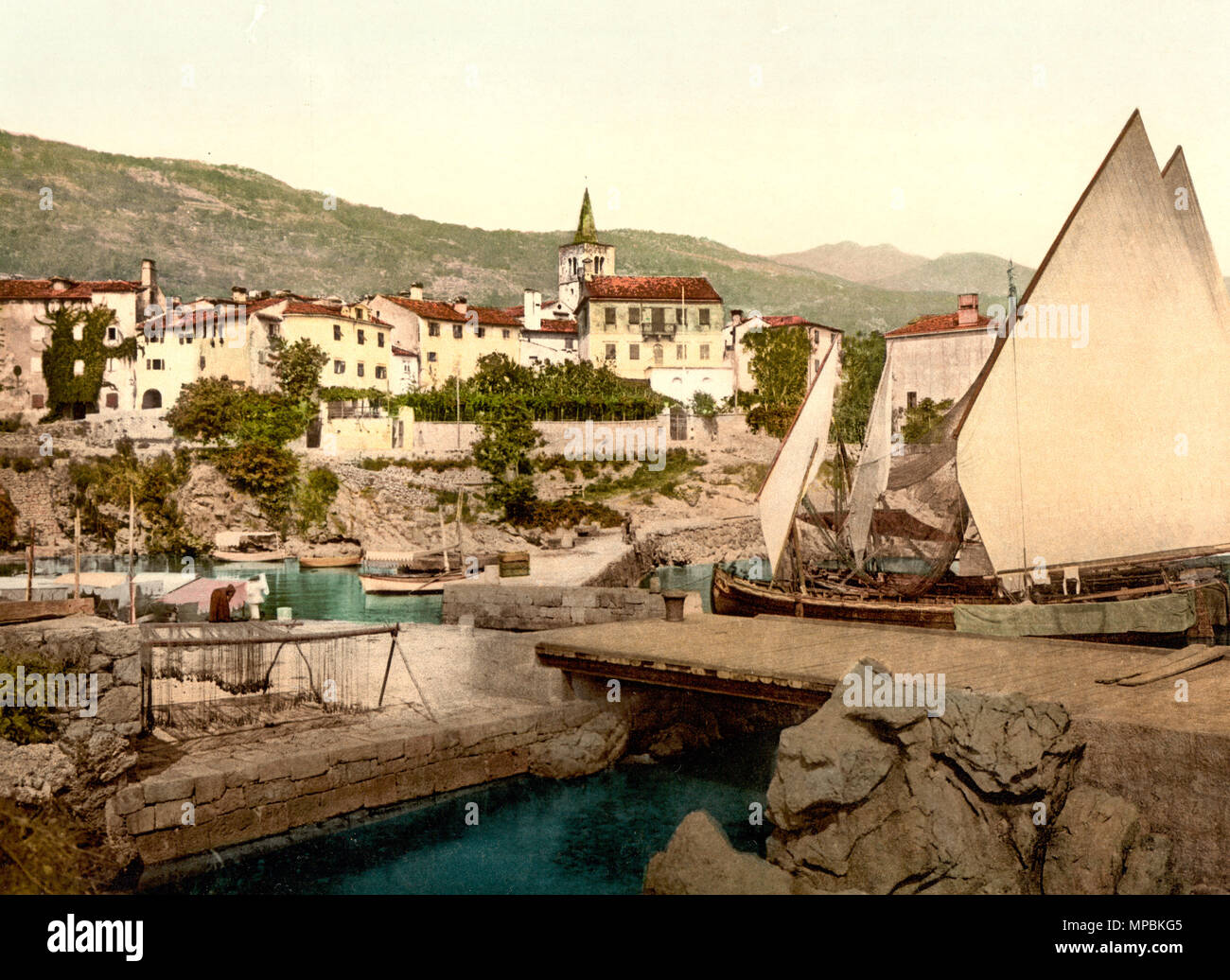 Abbazia, Lovrana vicino a Abbazia, Istria, Austro-Hungary, circa 1900 Foto Stock